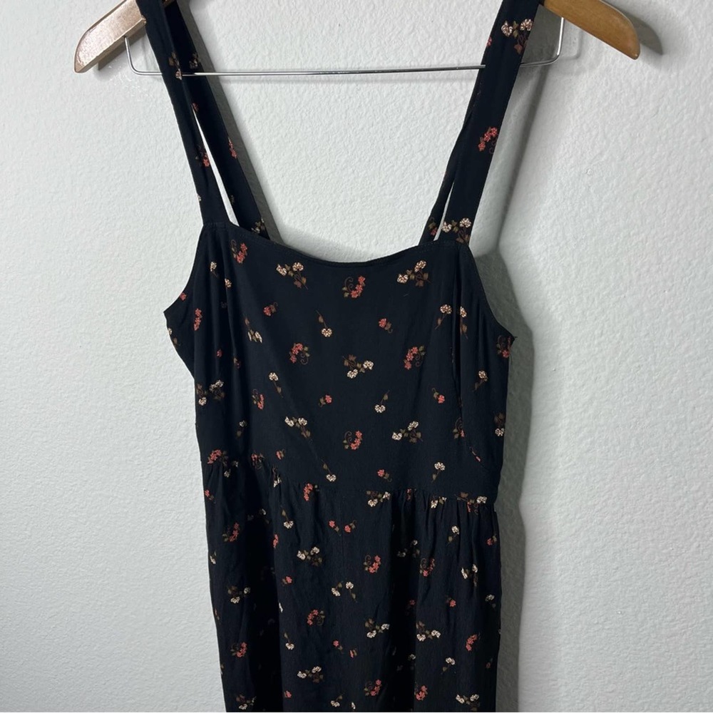 Madewell Black Floral Smocked Jumpsuit Womens Size 0 - Picture 5 of 10